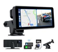 Volam Schermo Carplay Wireless CarPlay & Android Auto con 2.5K Front + 1080P Camera Posteriore, 6,86 Pollici Autoradio con Navigazione Bluetooth Siri/G00gle Link Specchio Registrazione Loop FM 64G TF