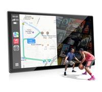 Volam schermo per auto carplay,con A-pple CarPlay e Android Auto,9" schermo,schermo carplay auto Net-flix YouTube,Telecamera Posteriore Navigazione Aggiornamento Siri/G00gle voice,iOS 10+ Android 11+