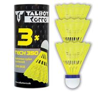 Volani da badminton TALBOT TORRO Tech 350 Medium, 3 pezzi - Giallo