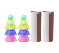 Volani LED Glow Badminton 3pcs 6pcs 12pcs Pack per Twilight Play Nylon Skirt PU Head Shape Retention Balanced Flight Performance (confezione da 6)
