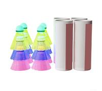Volani LED Glow Badminton 3pcs 6pcs 12pcs Pack per Twilight Play Nylon Skirt PU Head Shape Retention Balanced Flight Performance (confezione da 12)