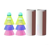 Volani luminosi a LED per badminton, 3 pezzi, 6 pezzi, confezione da 12 pezzi, adatti per condizioni di crepuscolo e buio, nylon e poliuretano per un uso duraturo (confezione da 6)