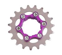 Volano a velocità singola per mozzo libero HG, ingranaggio in acciaio e lega di alluminio con anello di bloccaggio, kit completo per configurazione di conversione bici (19T)