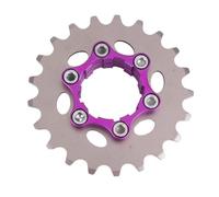 Volano a velocità singola per mozzo libero HG, ingranaggio in acciaio e lega di alluminio con anello di bloccaggio, kit completo per configurazione di conversione bici (21T)