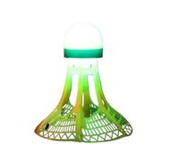 Volano da badminton luminoso antivento e luminoso - Palla da gioco for esterni in nylon resistente con maggiore visibilità(Green light)