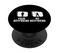 Volano Il Tuo Fidanzato Il mio Fidanzato Divertente Badminton PopSockets PopGrip Adesivo