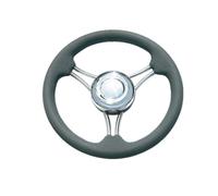 VOLANTE 3 RAZZE GRIGIO Ø MM 350 INOX E POLIURETANO ACCESSORI NAUTICA