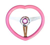 Volante a forma di cuore Accessori per auto volante sportivo a forma di cuore rosa viola da 14 pollici(Style g)