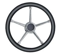 Volante A inox/nero 350 mm Sterzo - Timoneria - 1 PZ Osculati - 45.135.01