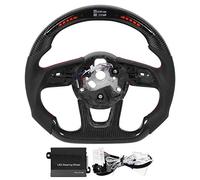 Volante a LED per Auto, Luci di Cambiata a LED in Fibra di Carbonio Volante con Display Adatto per B9 A3 S4 S5 R RS4 RS5 2017+