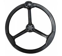 Ama Volante 300 mm con Cono Danfoss e Pomello per Sterzata Facilitata, Nero, per Agricoltura, Materiale Polipropilene, Made in Italy