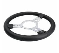 Volante auto classico tradizionale 13" vinile nero 3 razze centrale 6 fori