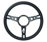 Volante auto classico tradizionale 14" vinile nero 3 razze centrale 6 fori