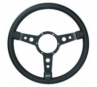 Volante auto classico tradizionale 15" vinile nero 3 razze centrale 6 fori