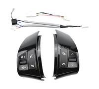 Volante Auto Controllo Pulsante Per Hyundai Per Elantra HD Interruttore Controllo Volume Bluetooth Retroilluminazione Blu 8 Tasti Pulsanti Multifunzione Volante(Piano black- 8keys)