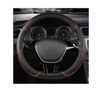 Volante Auto Coprivolanti Per Dacia Per Sandero III Hatchback 2020-2024 Fascia Elastica In Pelle E Fibra Carbonio Senza Coprivolante Nero(BlackRed,D)