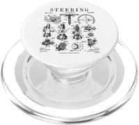 Volante Auto Meccanico Auto Vintage Brevetto PopSockets PopGrip per MagSafe