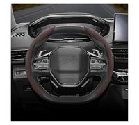 volante auto Per Peugeot Per Boxer Per Expert 205 Rcz Coprivolante In Pelle Scamosciata Antiscivolo(Mocha Ovale 2 pezzi)