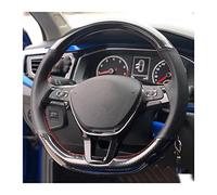 Volante Auto per VW per Golf 7 Mk7 per P&assat B8 Cucito A Mano Morbido Nero in Fibra di Carbonio Nero in Pelle Scamosciata Copertura del Volante dell'automobile (Color : 4)