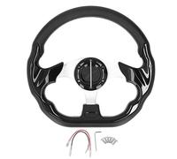 Volante Automobilistica Volante 13 Pollici in Pelle PU Nera Stile con Modifica 'impugnatura Comoda Sostituzione del Volante per Auto