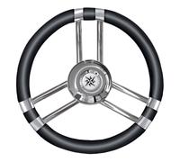 Volante C inox/nero 350 mm Sterzo - Timoneria - 1 PZ Osculati - 45.137.01