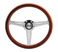 Volante look legno 350mm razze cromate Simoni Racing RESIA
