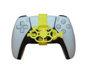 Volante compatto 3D compatibile con PS5, progettato per il controllo dinamico in ambienti di gioco di corse (giallo)