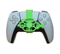 Volante compatto da corsa per PS5 PC per mini volante per Pla Materiale 270 gradi Girare Sim Racing Setup Giallo (verde)