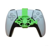 Volante compatto e leggero compatibile con PS5 che offre simulazione di guida realistica (verde)