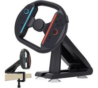 Volante controller per Nintendo Switch 2 (2025) Supporto per volante da gaming, attacco da tavolo con 4 ventose da tavolo e base a bullone aggiornata - per JoyCon 2 - Maggiore stabilità per giochi di