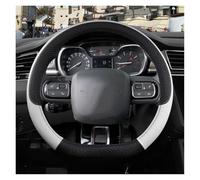 Volante Coprivolante Per Citroen C3/C3 Per Picasso Per Aircross Per Pluriel DS3 DS5 9 Colori Coprivolante Per Auto In Pelle PU Antiscivolo Accessori Per Auto Coprimanubrio Auto(D shape White)