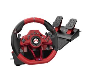 Volante da corsa cablato HORI Mario Kart Racing Wheel Pro Deluxe per Nintendo Switch 2 28 cm Rosso e nero - Nouvo