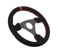 Volante da corsa da 13'', 330 mm, compatibile con alluminio piatto universale e PVC per simulatore PC di deriva, giochi in cabina di pilotaggio(Red)
