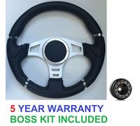 Volante Da Corsa E Kit Boss Compatibile Con VW GOLF GTI MK3 CADDY LUPO POLO