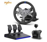 Volante da Corsa PXN V99 per PC con Force Feedback Reale, Pedali e Cambio Staccabile, Rotazione 270/900 Gradi