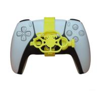 Volante da gioco, per volante GRACE TECH Mini 3D Racing Game, per PS5 e PC, colori vivaci, 25,4 x 16,5 x 17,8 cm (giallo)