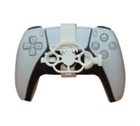 Volante da gioco, per volante GRACE TECH Mini 3D Racing Game, per PS5 e PC, colori vivaci, 25,4 x 16,5 x 17,8 cm (bianco)
