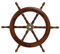 Volante della nave legno ottone ruota barca 76 centimetri stile antico