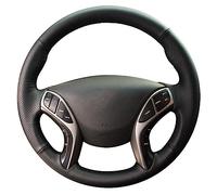 Volante Dellauto Copri Per Hyundai Per Elantra Per Avante 2011 2012 2013 2014 2015 2016 Coprivolante Per Auto Copristerzo Auto (Size : Black Thread)