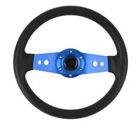 Volante dell'automobile 13 pollici, Volante corsa PU Look elegante per il veicolo, Volante universale di facile installazione per adattatore del del volante a 6 fori (BLUE)