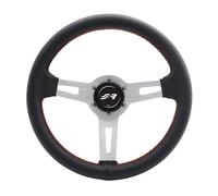 Volante EPOCA/CR Universale in Pelle, Nero Cuciture Rosse 320mm - Simoni Racing