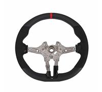 Volante Flat Bottom Nappa per M Performance, sostituzione per M5 M6 F10 F12 F13 F06, centro segnato blu - Design sportivo, impugnatura ergonomica, ideale per Serie 5/6 / 7 LCI (Pelle rossa torna al