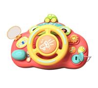 Volante Giocattolo Interattivo . Bambini - Simulatore Di Guida Educativo Con Suoni Realistici E Luci Colorate, Volante . Gioco Di Fantasia | Gioco Didattico Con Tabellone Attività, Stimola Immagin