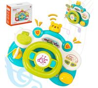 Volante Giocattolo per Bambini, Simulatore di Guida Portatile, Volante per Bambini da Auto, Volante Multifunzione con Musica, Giocattolo Musicale Interattivo Regalo per Bambini e Bambine dai 3 Anni