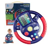 Volante giocattolo, volante per bambini con suono e musica divertenti, controller di guida simulato in plastica con un giocattolo di aspirazione per un regalo educativo per bambini/, blu
