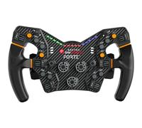 Volante in alluminio nero carbonio Asetek SimSports Forte Formula con 25 pulsanti a sgancio rapido