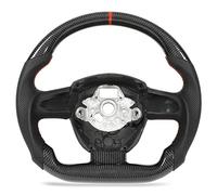 Volante in fibra di carbonio in pelle perforata Stitching rossa Sostituzione per S4 S5 RS5 B8 S6 C6 A8 S8 D3