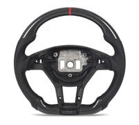 Volante in Fibra di Carbonio Volante Sportivo in Pelle Traforata Volante per Auto con Cuciture Rosse per A CLA Classe E W176 AMG Line C117 W204 W212 Dal 2013 Al 2015