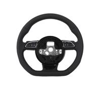 Volante in pelle completamente traforata con fondo piatto Customs RS Volant Lenkrad compatibile con Audi RS RS5 RS3 A3 S5 A6 C6 C8 A8 Q8 A5 B8 S7 S6