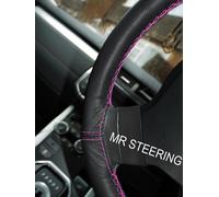 Volante IN Pelle Cover Per Ford Capri III 1978-1987 Rosa Acceso Doppio Punto